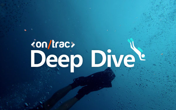 OnTrac Deep Dive over an image of a deep sea diver
